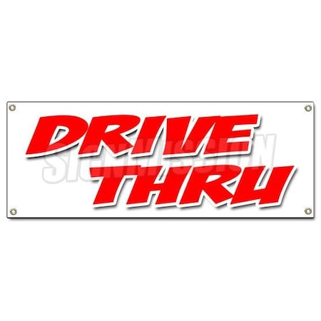 Signmission DRIVE-THRU BANNER SIGN restaurant bank beer food ice cream burgers B-Drive-Thru